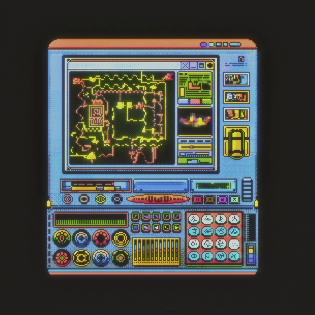 Retro Wave Control Core 900 Static Cyan