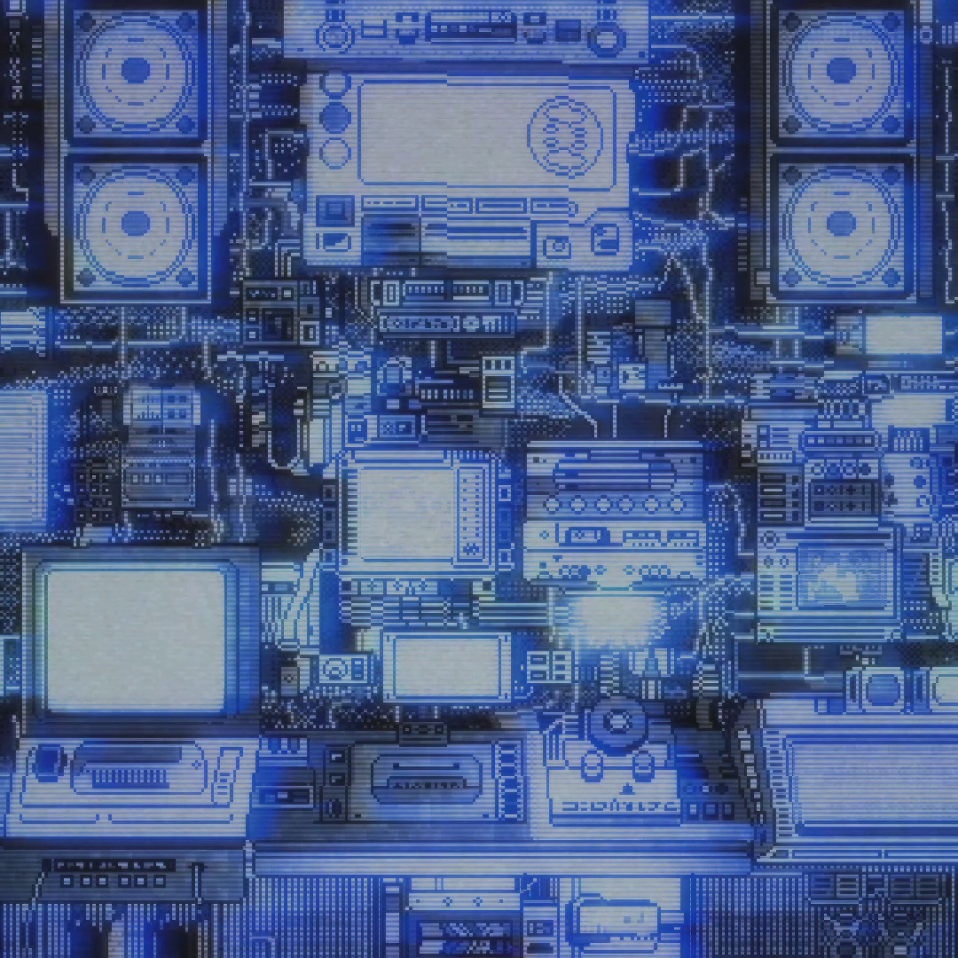Retro Wave Terminal Blu